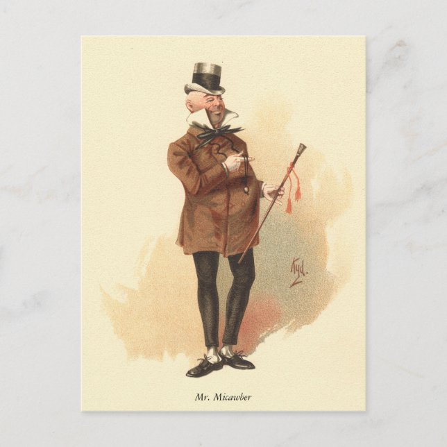 Mr. Micawber by Kyd - Dickens' David Copperfield Postcard (Front)