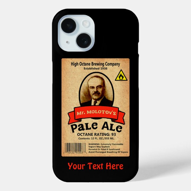 Mr. Molotov's Pale Ale Label Case-Mate iPhone Case (Back)