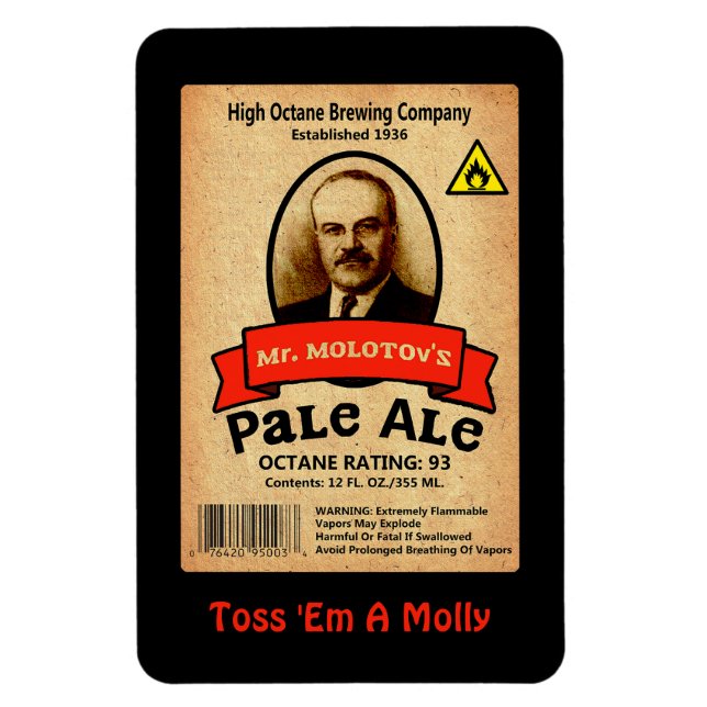 Mr. Molotov's Pale Ale Label Magnet (Vertical)