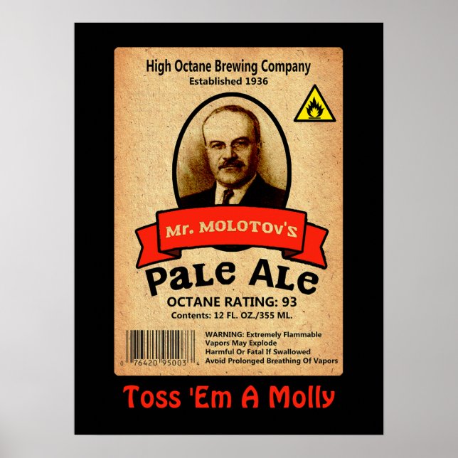Mr. Molotov's Pale Ale Label Poster (Front)