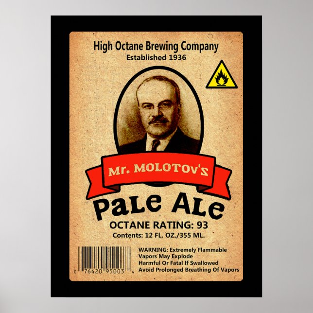 Mr. Molotov's Pale Ale Label Poster (Front)
