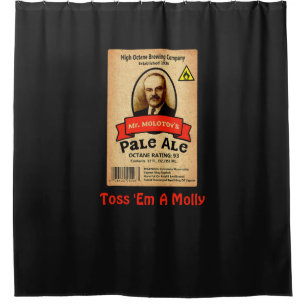 Mr. Molotov's Pale Ale Label Shower Curtain