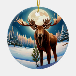 Mr Moose Ceramic Tree Decoration