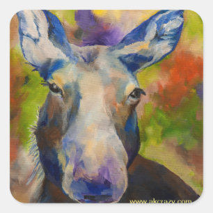 Mr. Moosey Moose Square Sticker