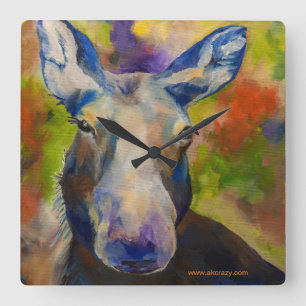 Mr. Moosey Moose Square Wall Clock