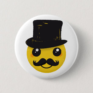 Mr Moustache 6 Cm Round Badge