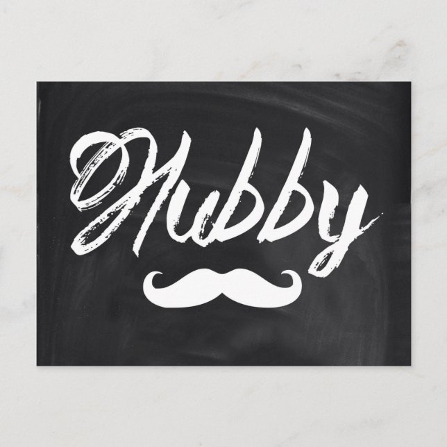 Mr Moustache Groom Honeymoon hubby Postcard (Front)