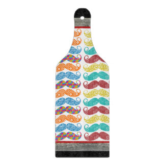 Mr. Moustache Hipster Pattern Cutting Board