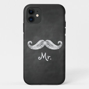Mr. Moustache on Chalkboard iPhone 5 Case-Mate ID 11 Case