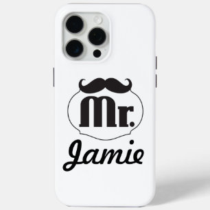 Mr. Moustache Retro Vintage Hipster Gifts iPhone 15 Pro Max Case