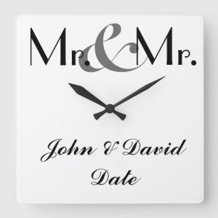 Mr. & Mr. Custom GAY MEN'S Clock Gift