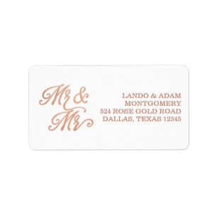 Mr & Mr Faux Copper Label