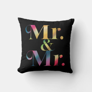Mr. & Mr. Gay Bachelor Party Gay Marriage Cushion