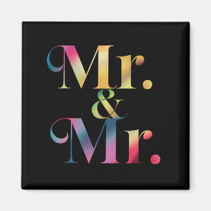 Mr. & Mr. Gay Bachelor Party Gay Marriage Magnet