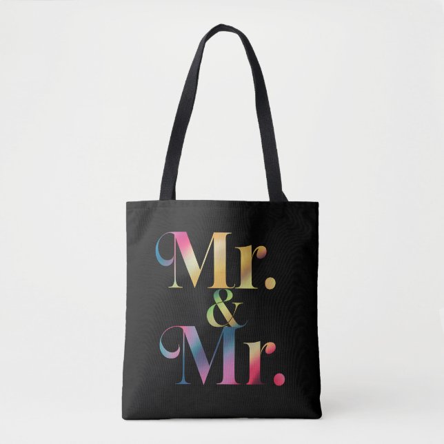 Mr. & Mr. Gay Bachelor Party Gay Marriage  Tote Bag (Front)
