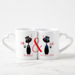 Mr & Mr Gay Couples Personalised Wedding Gift Coffee Mug Set<br><div class="desc">Just the thing for the newly weds a cute pair of love mugs which can easily be customised with the couples names and the date of their marriage. A special wedding gift and keepsake of their wedding day and so cute with two cartoon cats in top hats and ties dressed...</div>