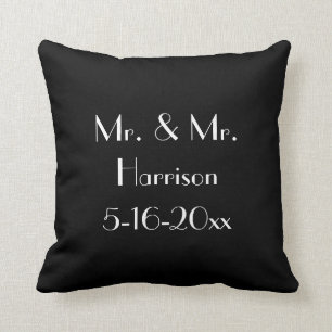 Mr. & Mr. Gay Wedding Anniversary Cushion