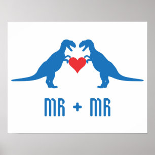 Mr+Mr - Love is Love Dinosaurs Poster