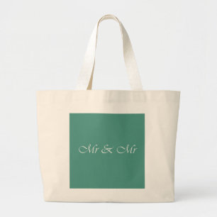 Mr & Mr Typography Large Tote Bag