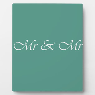 Mr & Mr Typography Plaque