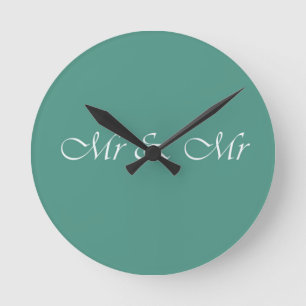 Mr & Mr Typography Round Clock