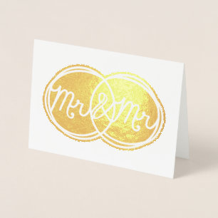 Mr & Mr Wedding - Blank Inside Foil Card