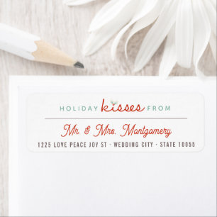 Mr & Mrs 1st Christmas Mistletoes Holiday Wedding
