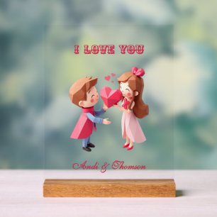 Mr. & Mrs.   A Love Story Personalizes Acrylic Sign