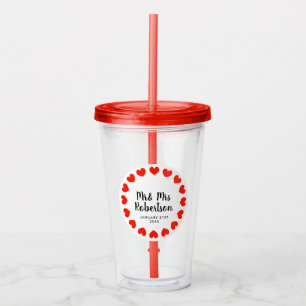 Mr & Mrs acrylic tumbler glasses for wedding party