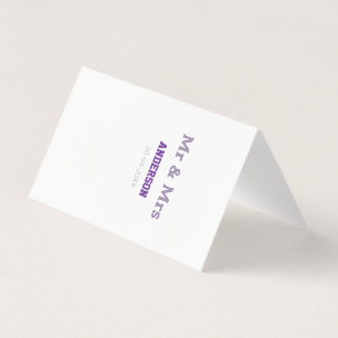 Mr & Mrs add family name date simple stylish moder