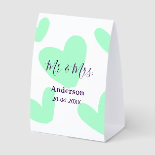 Mr & Mrs add family name date year wedding favor