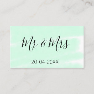 Mr & Mrs add family name date year wedding favor g Business Card
