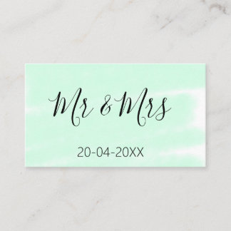 Mr & Mrs add family name date year wedding favor g Business Card