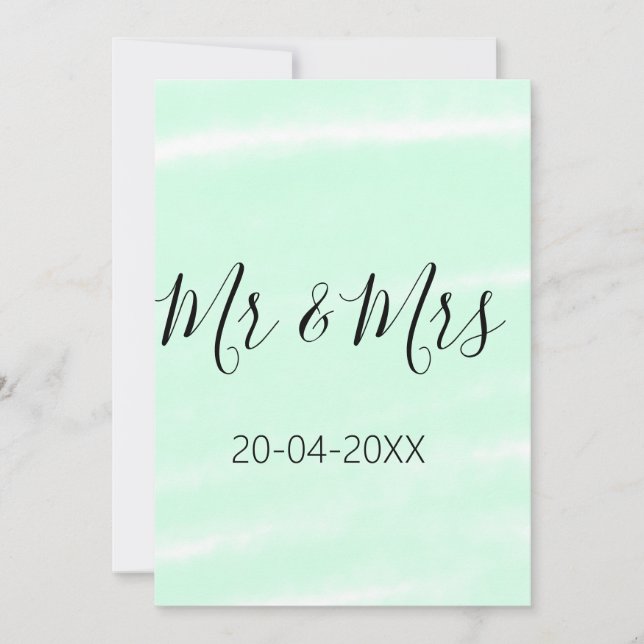 Mr & Mrs add family name date year wedding favor g Invitation (Front)