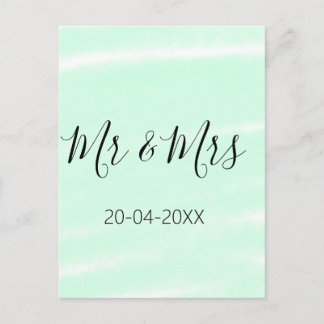 Mr & Mrs add family name date year wedding favor g Postcard