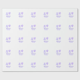 Mr & Mrs add family name date year wedding favor g Wrapping Paper