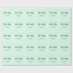 Mr & Mrs add family name date year wedding favor g Wrapping Paper