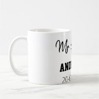 Mr & Mrs add family name date year wedding favour