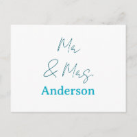 Mr & Mrs add family name date year wedding favour 