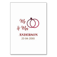 Mr & Mrs add family name date year wedding favour 