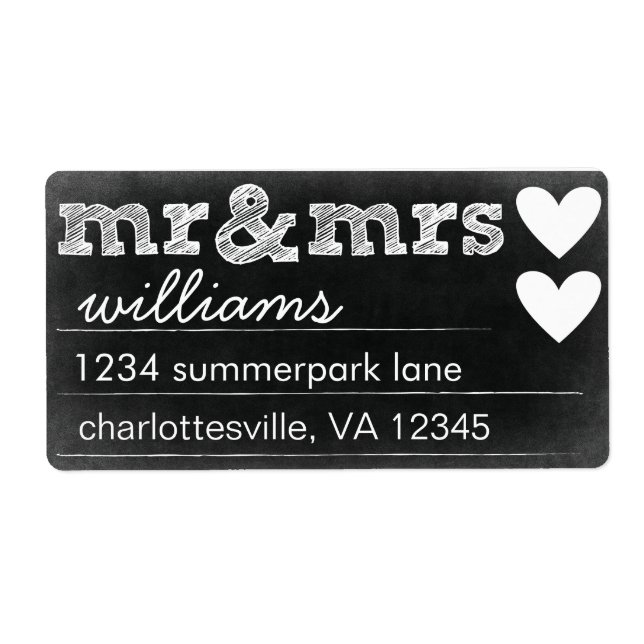 Mr & Mrs Address Labels (Front)