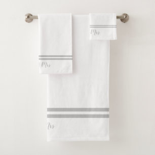 Mr & Mrs Bath Towel Set