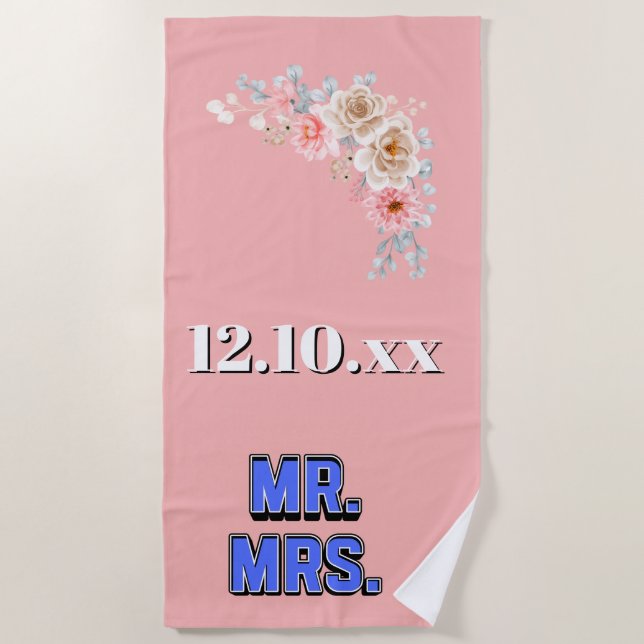 Mr. & Mrs. Beach Towel (Front)