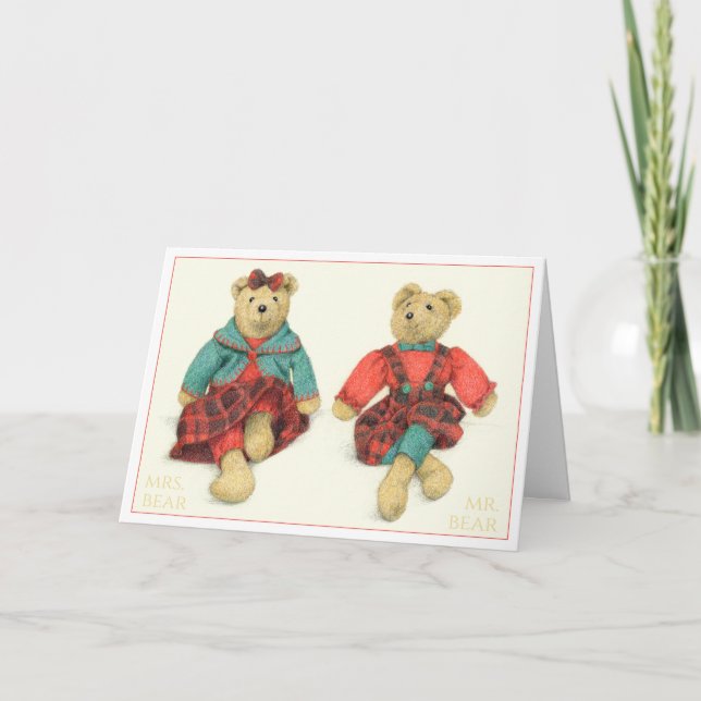 MR. & MRS. BEAR Greeting Card (Front)