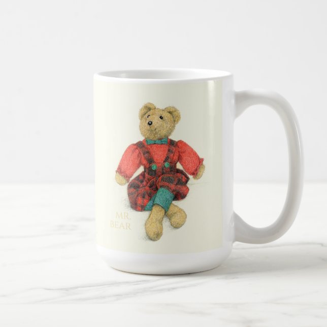 MR. & MRS. BEAR Tall White Mug (Right)