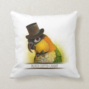 Mr & Mrs Caique Realistic Painting Cushion