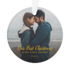Mr Mrs Christmas First Married Double Sided Photo
