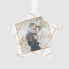 Mr & Mrs Christmas | Modern Copper Geometric Photo