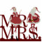 Mr & Mrs Claus Cake Topper