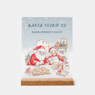 Mr & Mrs Claus Christmas Cookies  Acrylic Sign